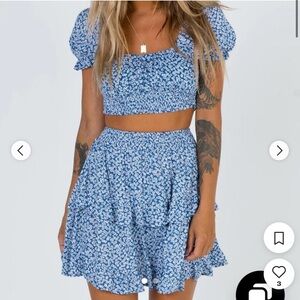 Princess Polly Floral skirt and top set